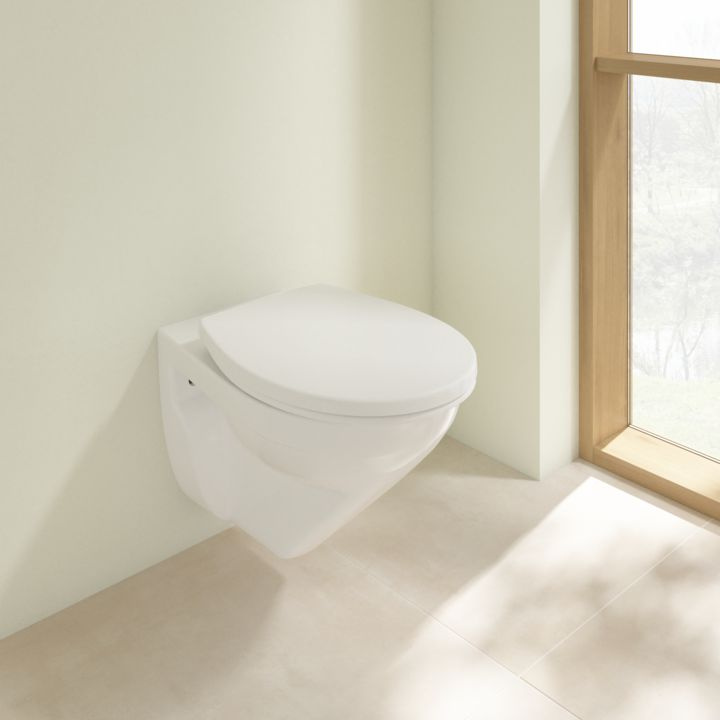 Villeroy & Boch O.novo Combi-Pack Zestaw Toaleta WC bez kołnierza 50x36 cm + deska wolnoopadająca weiss alpin 7667HR01