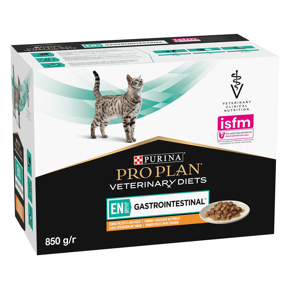 Purina Pro Plan Veterinary Diets Feline EN ST/OX Gastrointestinal, kurczak - 2 x 10 x 85 g