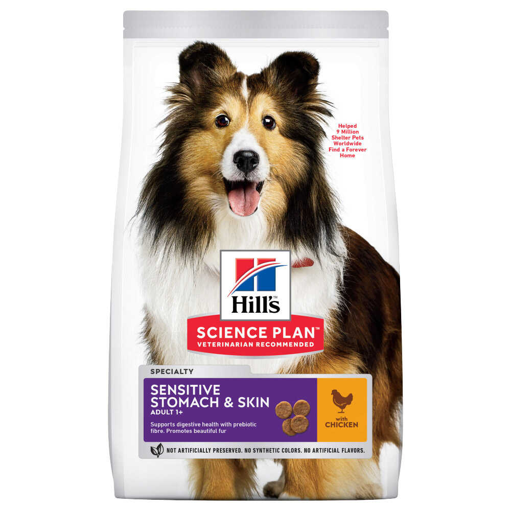 Hills Science Plan Science Plan Adult 1 + Sensitive Stomach & Skin Medium, kurczak - 2,5 kg