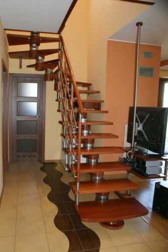 Schody drewniane DUDA model Moreno 180 Lux L-90 12 elementów