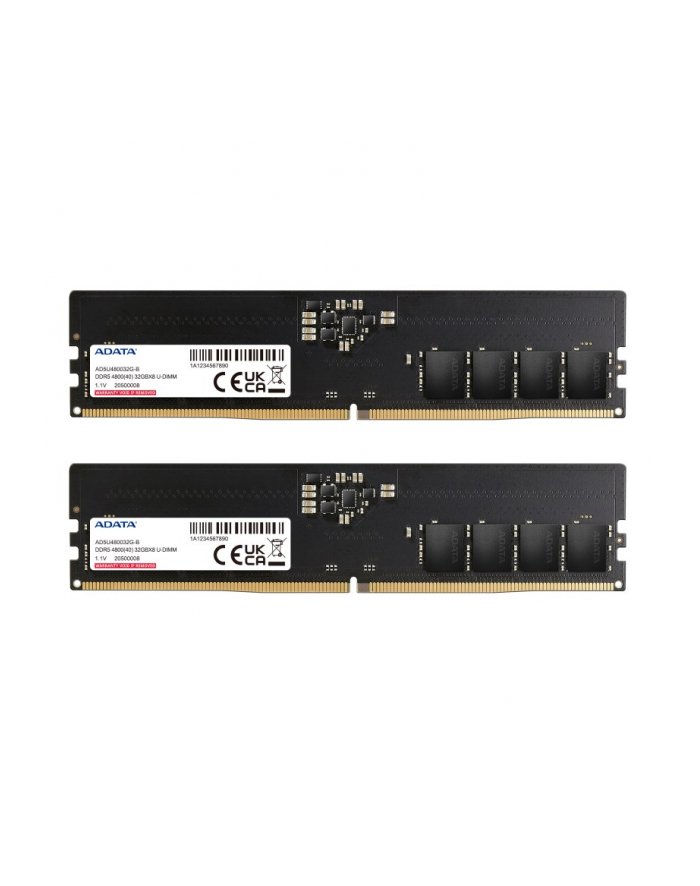 ADATA DDR5 64GB - 4800 - CL - 40 - Dual-Kit - DIMM - AD5U480032G-DT - Premier - Kolor: CZARNY