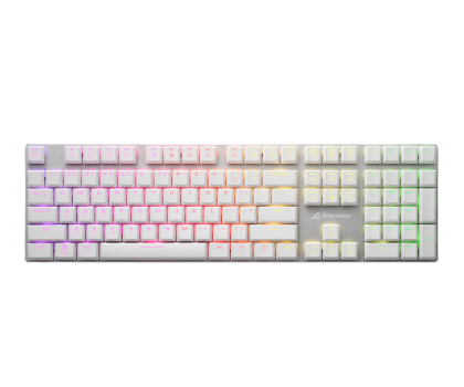 Sharkoon PureWriter White RGB Kailh Red biały