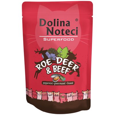 Dolina Noteci Superfood Mokra Karma dla Kota 85g : Smak - Sarna i wołowina, Opakowanie - 85g