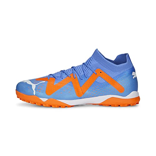 PUMA Męskie buty piłkarskie Future Match Tt, Blue Glimmer Puma White Ultra Orange, 42 EU