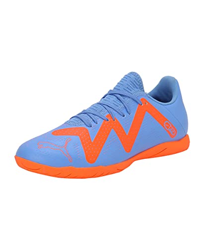 PUMA Męskie buty piłkarskie Future Play It, Blue Glimmer Puma White Ultra Orange, 44 EU