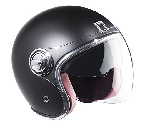 NOX Heritage Premium kask typu jet matowy czarny rozmiar M
