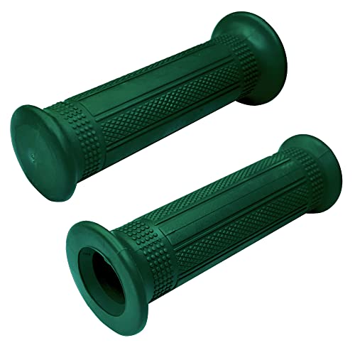 cyclingcolors Uchwyty do kierownicy motocykla, 22 mm, 24 mm, uniwersalne, antypoślizgowe, gumowe (zielone)