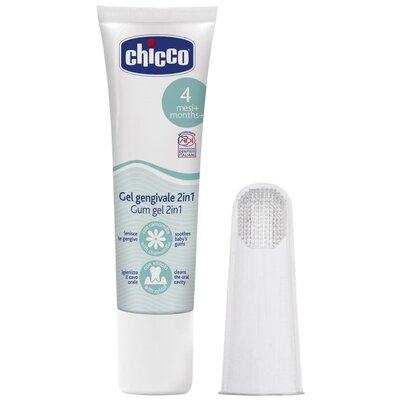 Chicco Zestaw startowy żel na ząbkowanie 30ml + szczoteczka na palec