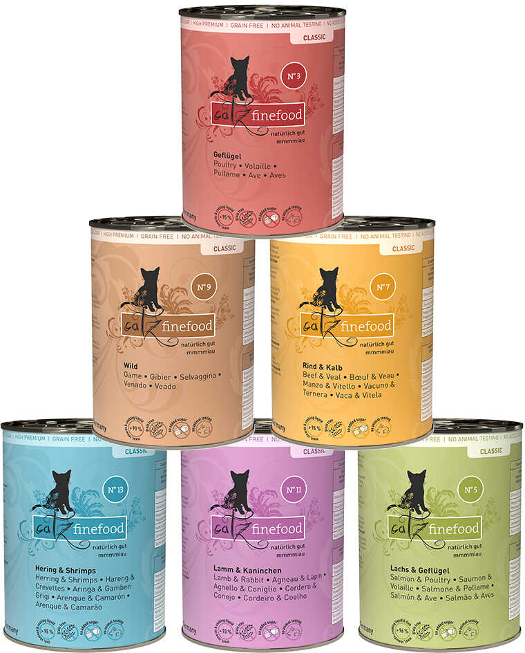 Zestaw próbny Catz Finefood w puszce, 6 x 400 g - Zestaw I