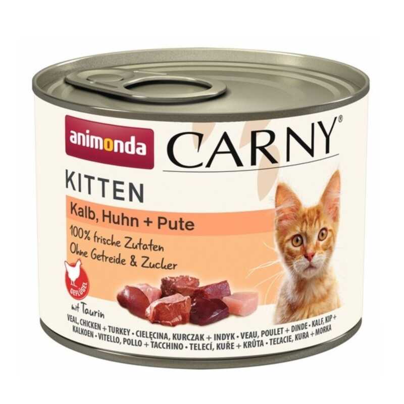 ANIMONDA - Carny kitten cielęcina/kurczak/indyk dla kociąt puszka 200g