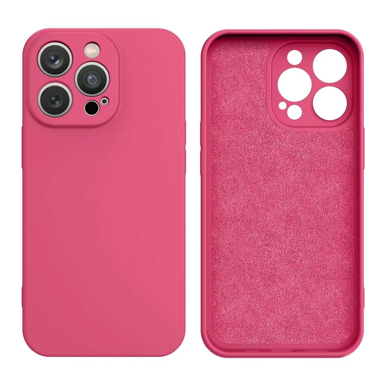 Hurtel Silicone case etui iPhone 14 Plus silikonowy pokrowiec fuksja
