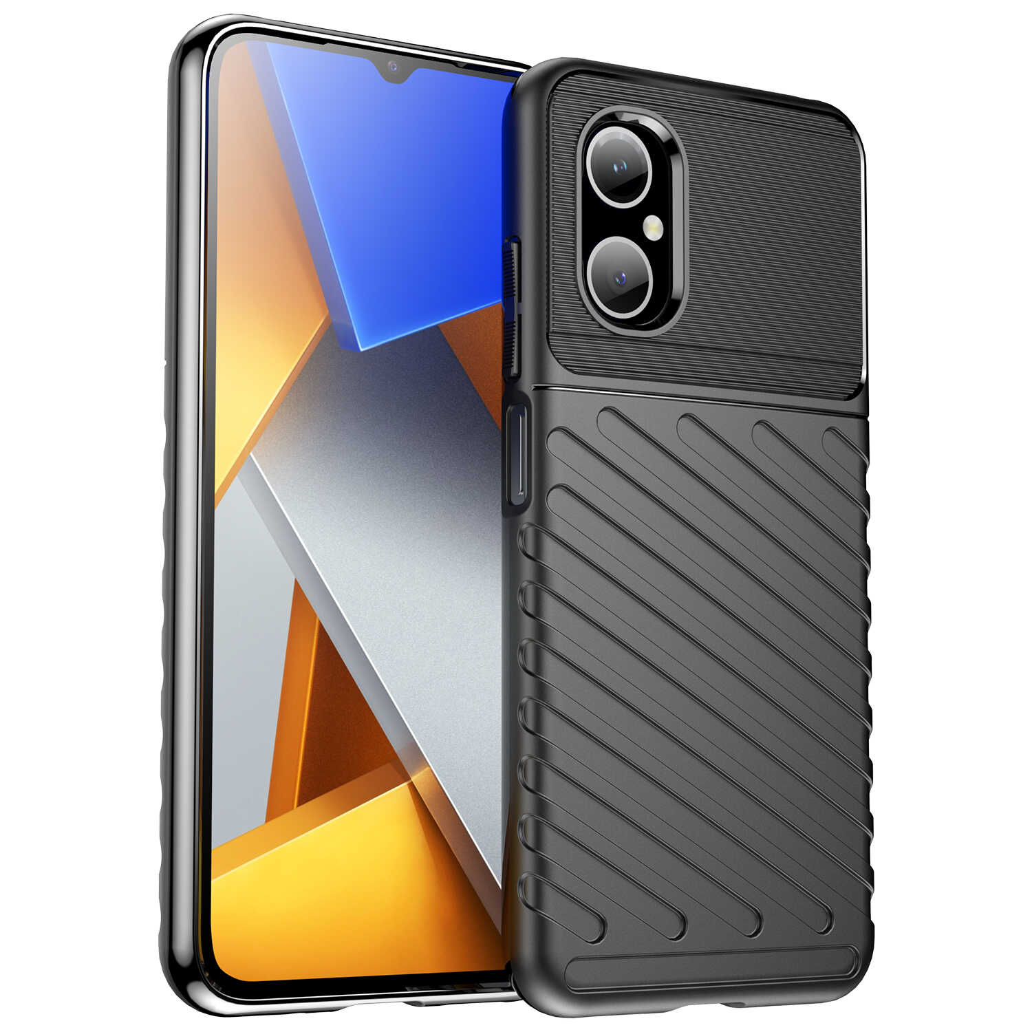 Hurtel Thunder Case etui Xiaomi Redmi Note 11E /Redmi 10 5G / Redmi 10 Prime+ 5G / Poco M4 5G silikonowy pancerny pokrowiec czarne