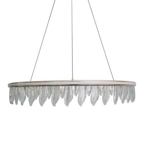 Lampa Organic kryształowe liście złota lampa 80 cm led 22793
