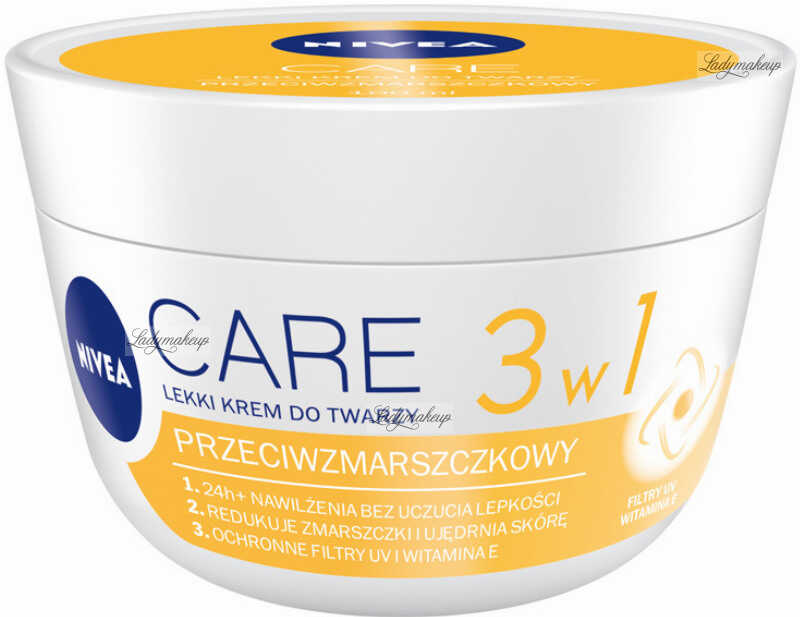 Nivea - CARE - Cream - Lekki krem do twarzy - przeciwzmarszczkowy - 100 ml