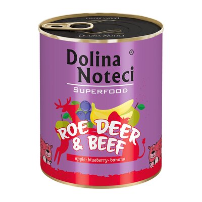 Dolina Noteci Premium Superfood Pies Sarna i wołowina puszka 800g