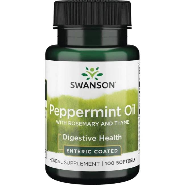 SWANSON Peppermint Oil Combination 100sgels. 21SWAPEPPE