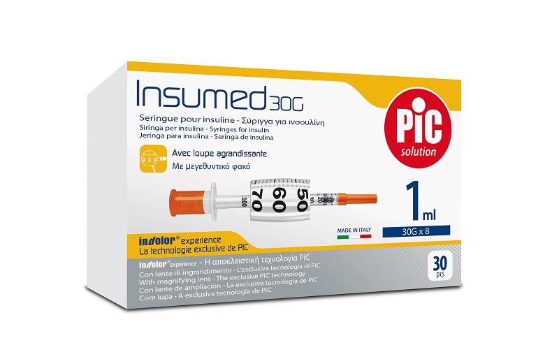 Artsana PIC Insumed 1,0 ml 30 G 8 mm strzykawki insulinowe z powiększeniem x 30 szt |  OD 199 PLN!