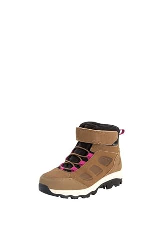 Jack Wolfskin Dzieci uniseks VOJO LT TEXAPORE MID K buty na zewnątrz, Brąz/Różowy, 34 EU