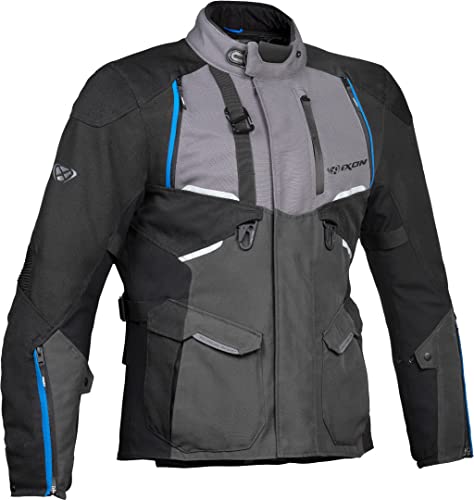 Ixon, Eddas szara kurtka motocyklowa czarny niebieski, 4XL