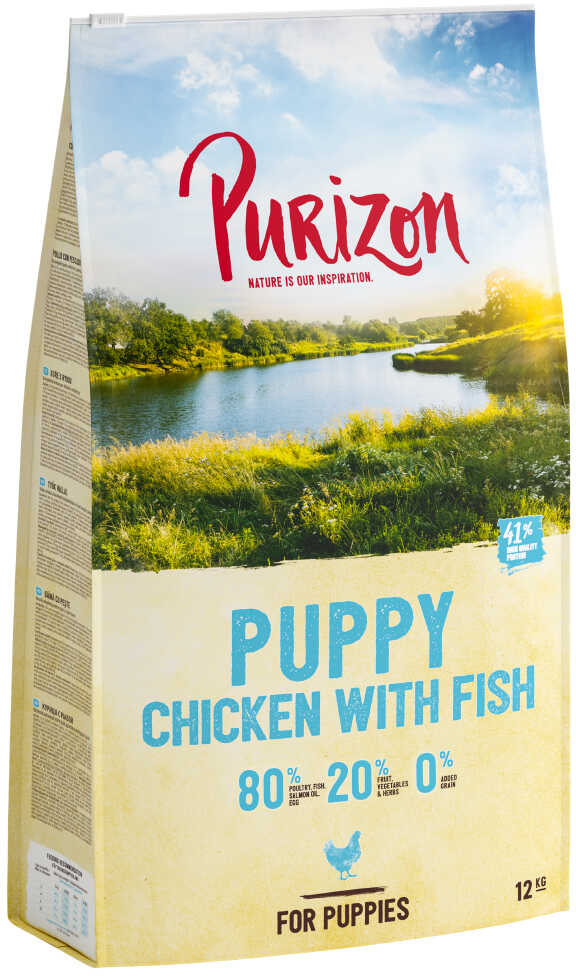 NOWA RECEPTURA: Purizon Puppy, kurczak i ryba, bez zbóż - 2 x 12 kg Dostawa GRATIS!