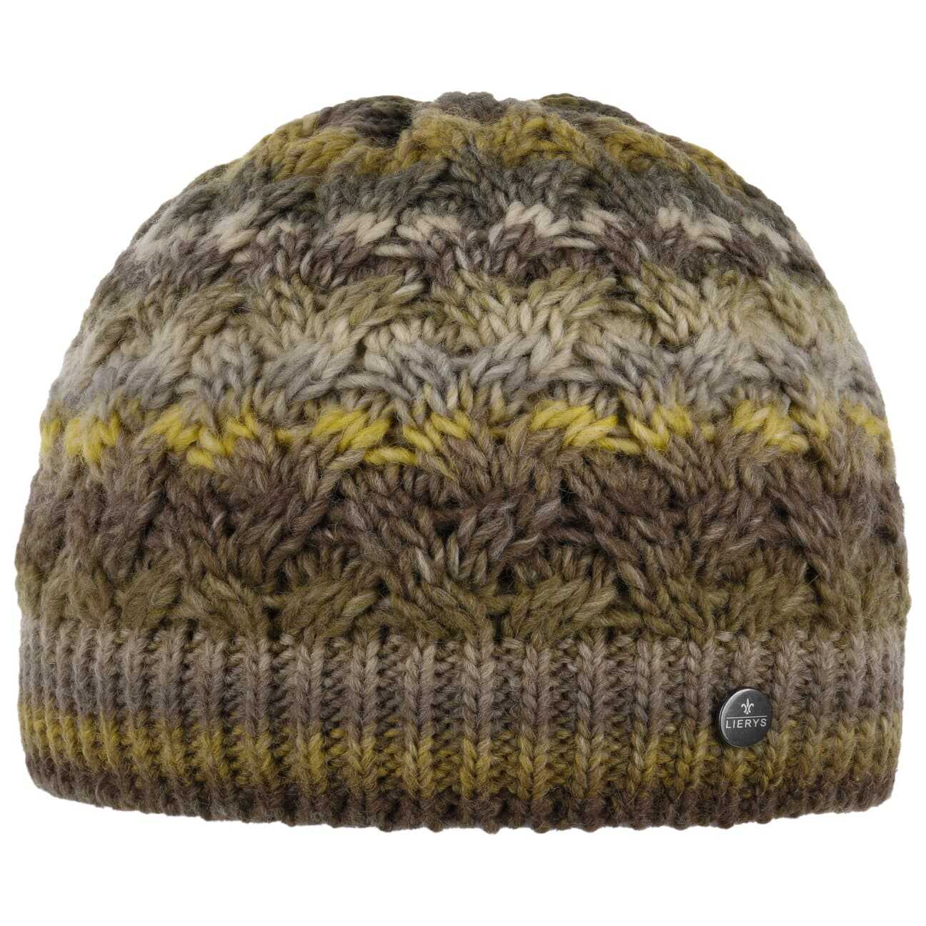 Czapka Dzianinowa Zig-Zag Cable Knit by Lierys, jasnozielony, One Size