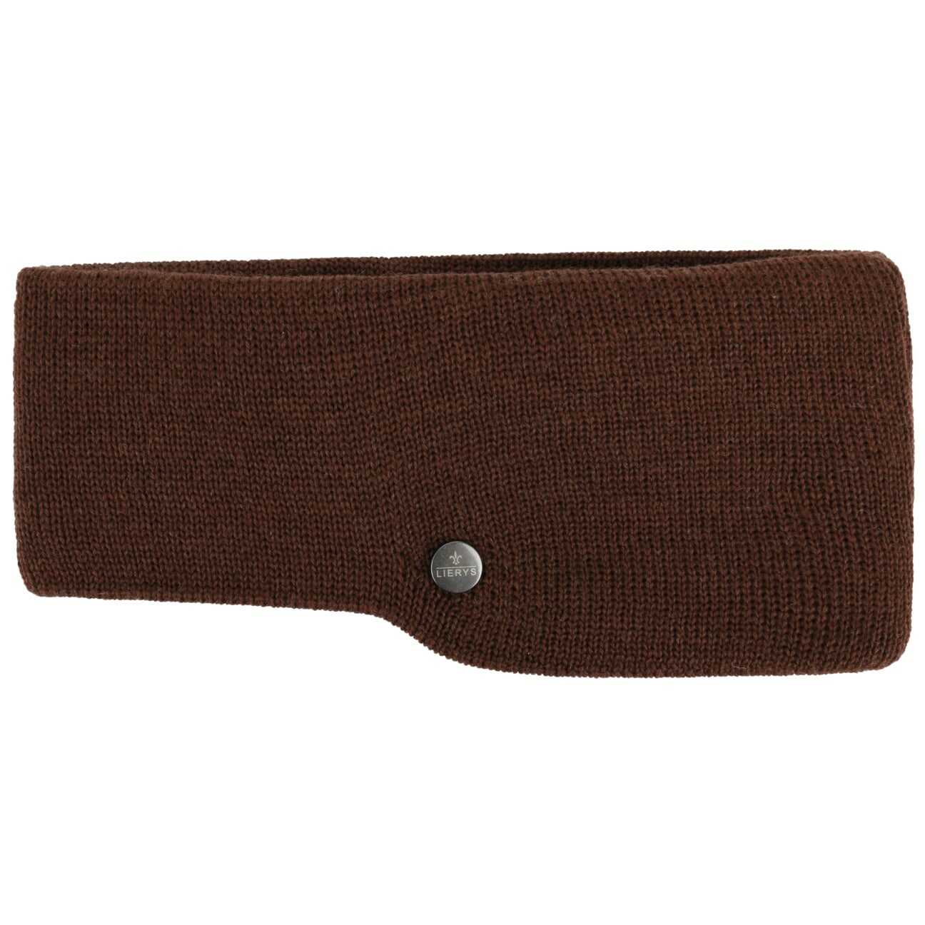 Opaska na Czoło Fine Merino by Lierys, brązowy nakrapiany, One Size