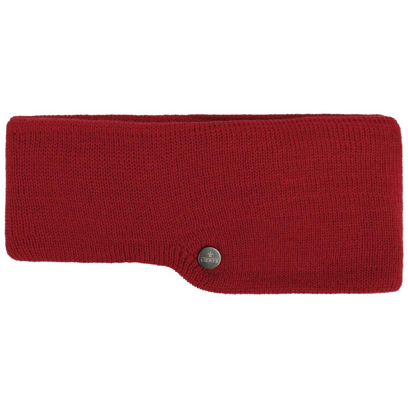 Opaska na Czoło Fine Merino by Lierys, ciemnoczerwony, One Size