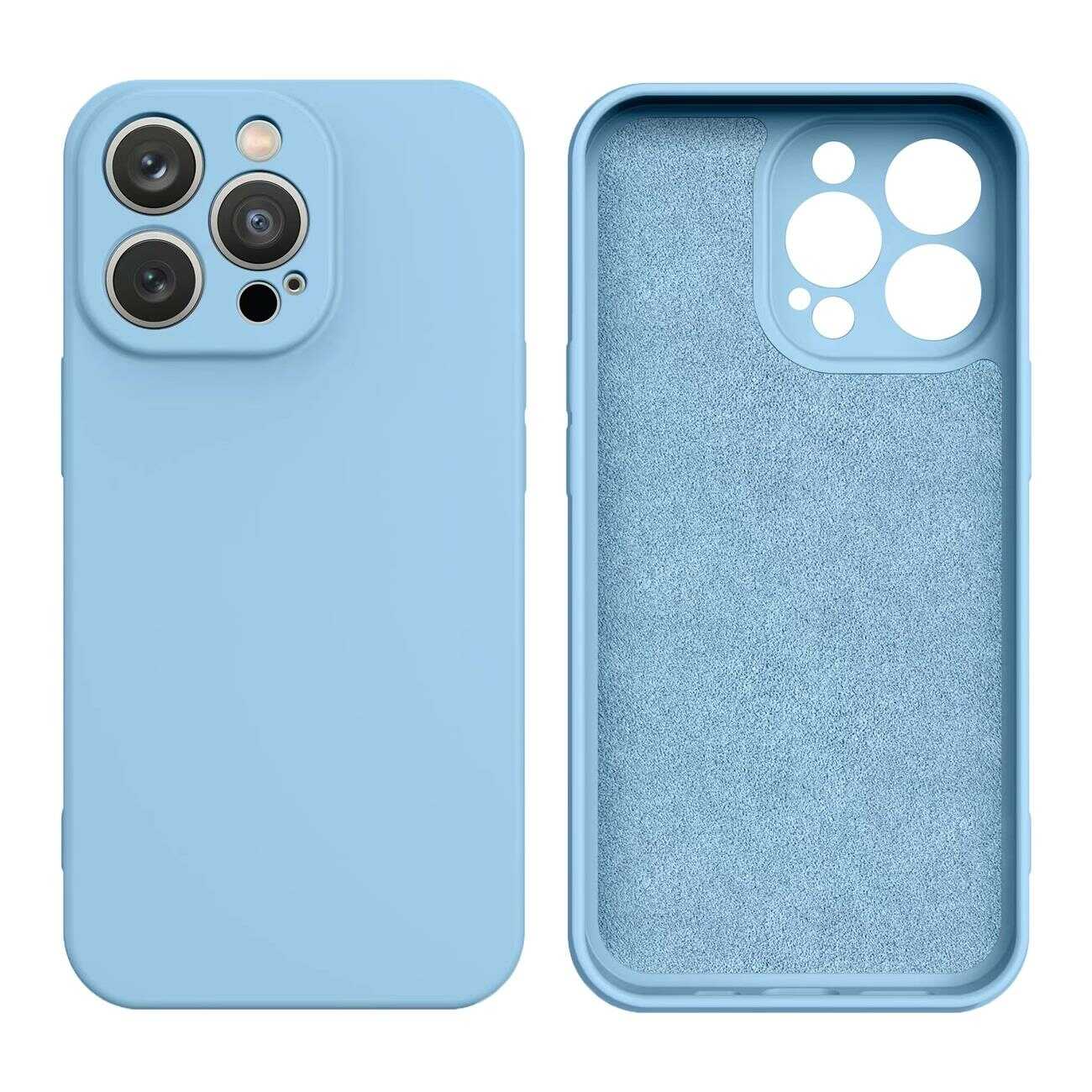 Hurtel Silicone case etui iPhone 14 Plus silikonowy pokrowiec jasnoniebieskie