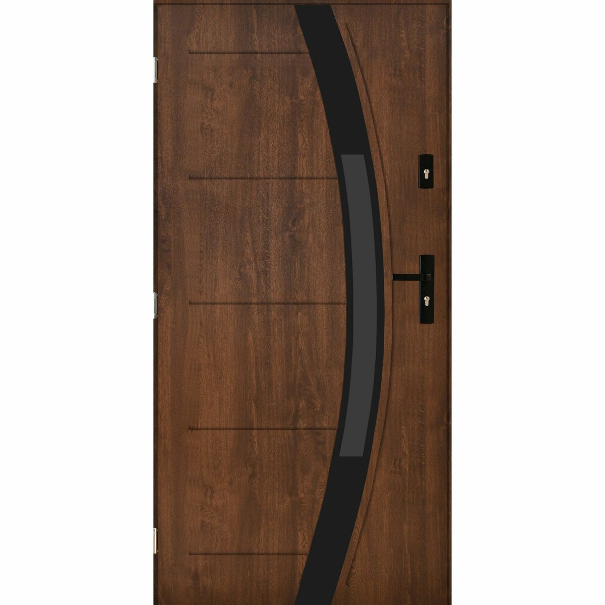 Zdjęcia - Drzwi wejściowe Drzwi zewnętrzne Strasburg Black orzech 90 lewe