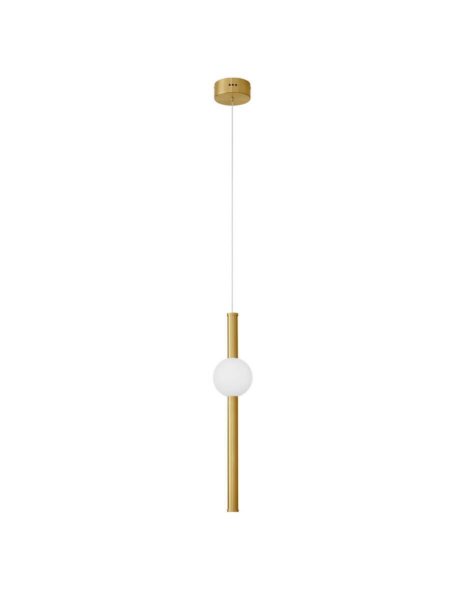 Nowoczesna lampa wisząca LE42762 ball tuba LED 10W złota