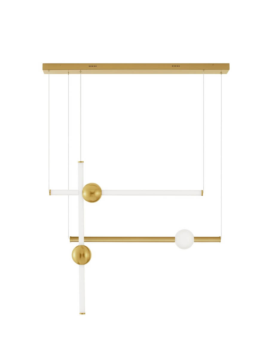 Designerska lampa wisząca LE42764 do salonu LED 10W złota