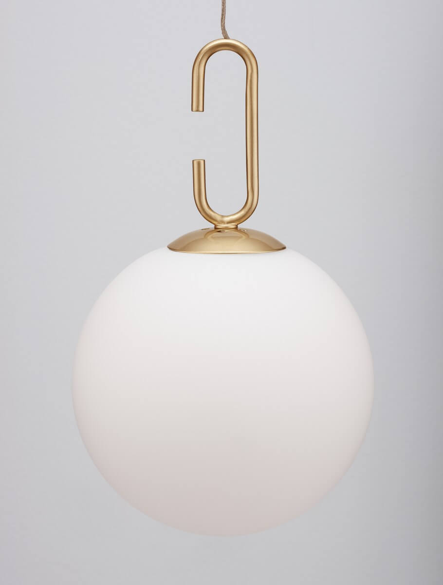 Lampa wisząca Yara LE42733 LED 10,64W biała kula zwis złoty