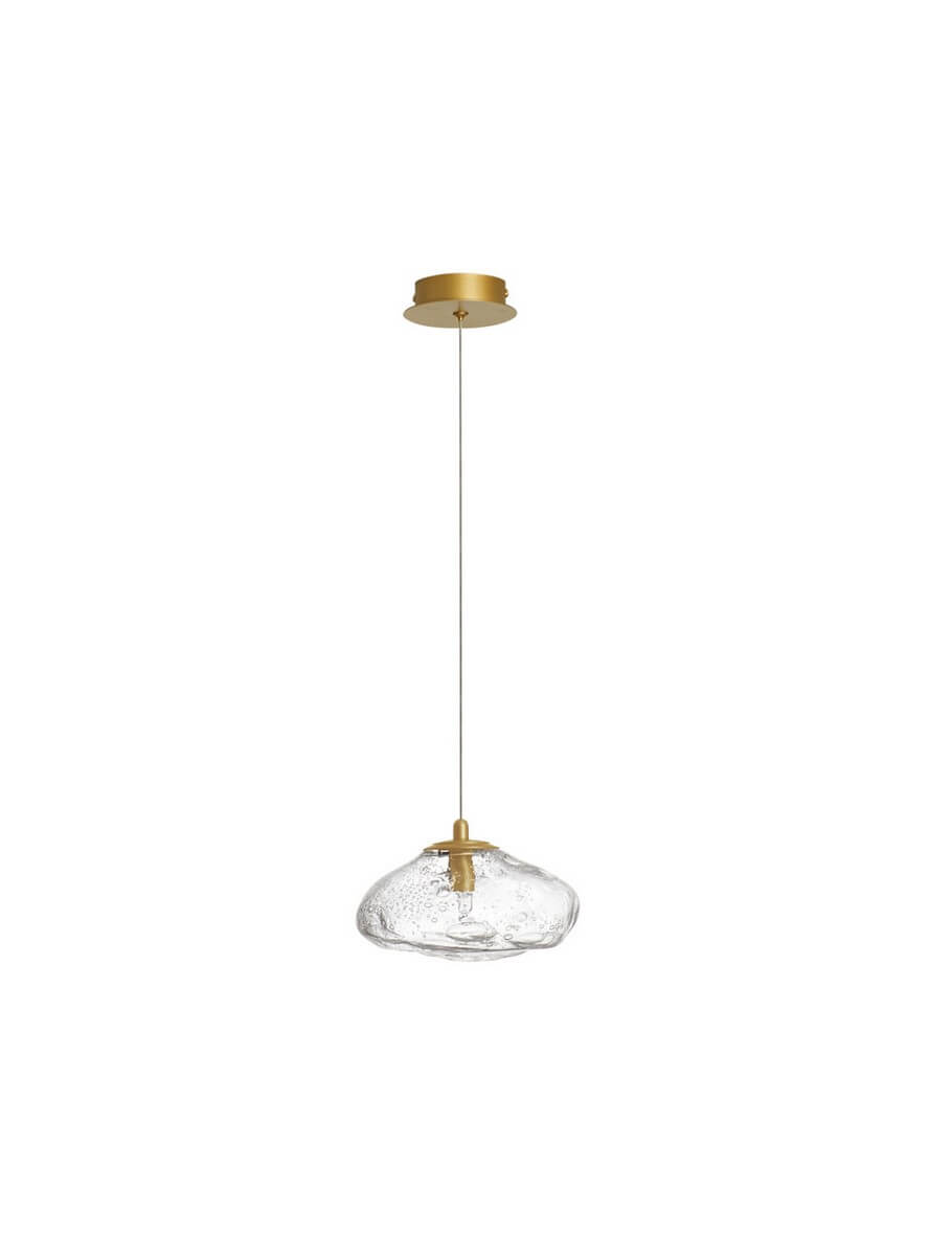 Wisząca lampa glamour LE42898 do salonu crystal złota
