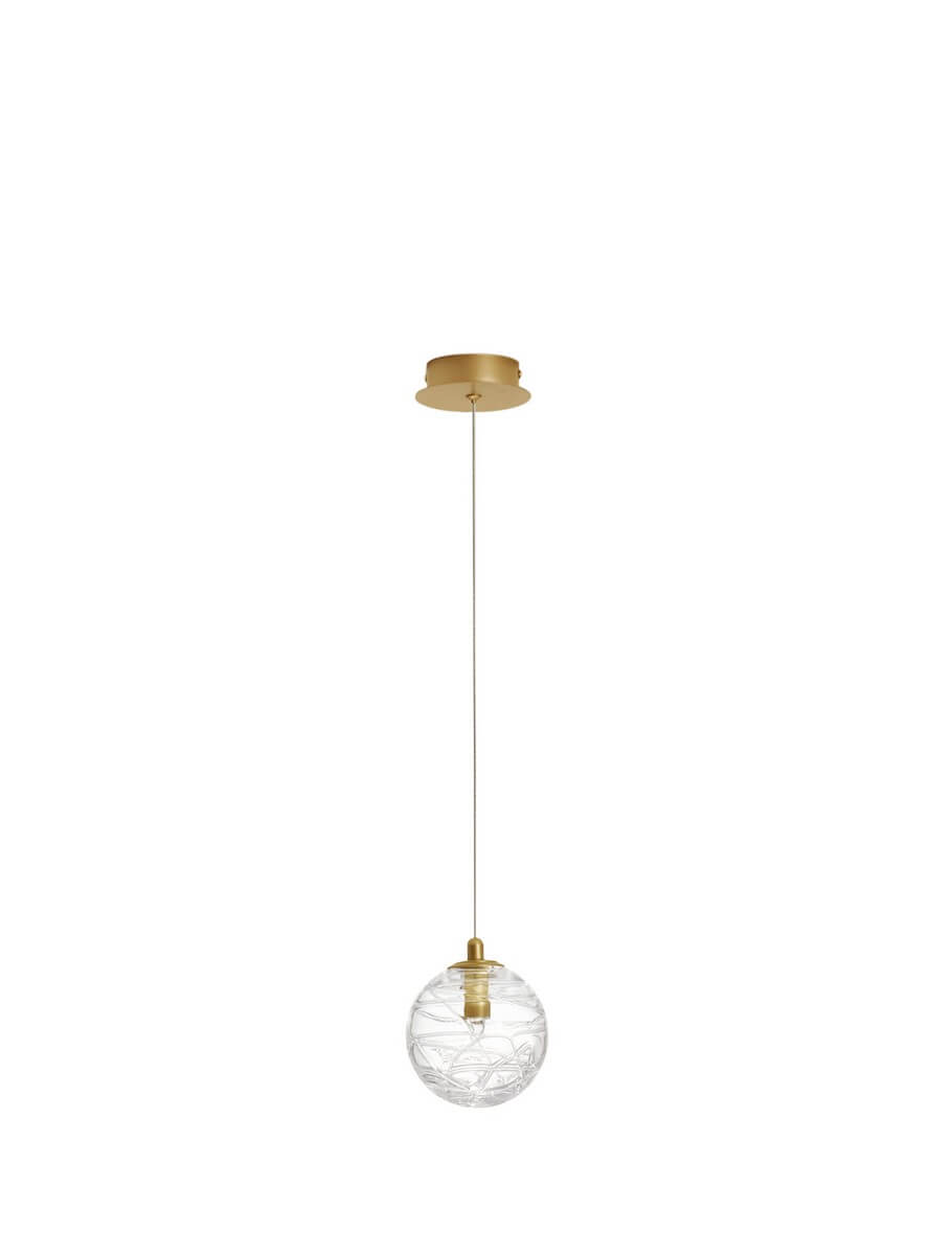 Lampa wisząca glamour LE42906 ball nad stolik złota