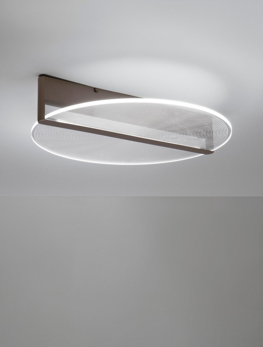 Nowoczesna lampa sufitowa LE42823 okrągła LED 36W brązowa