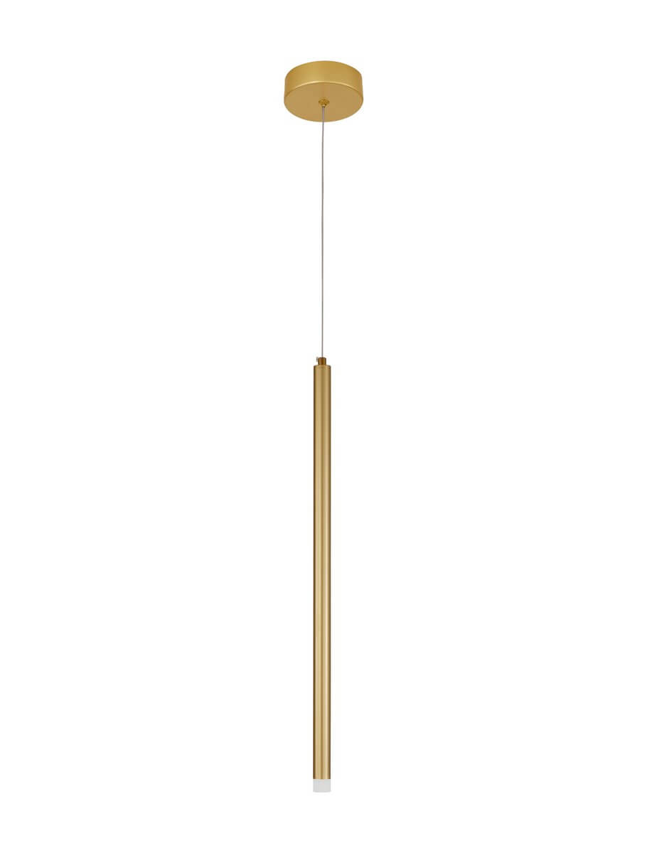 Wisząca lampa LE42845 tuba LED 3W do salonu złota