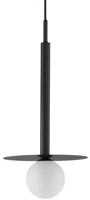 Wisząca lampa LE42886 kapelusz do salonu czarny biały