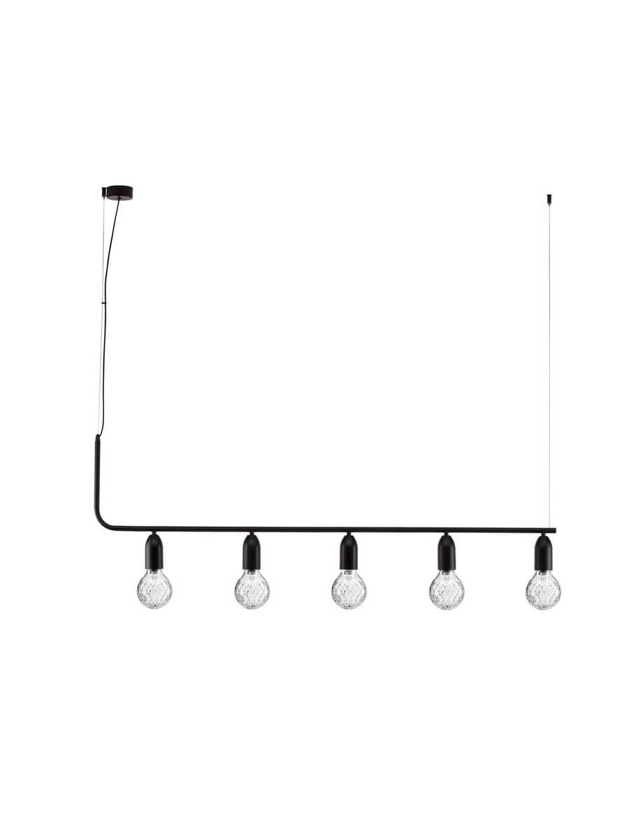 Wielopunktowa lampa wisząca Bani LE42716 przezroczysta czarna