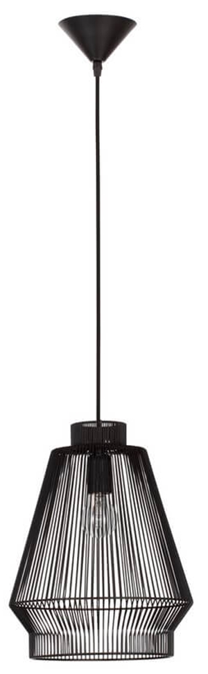 Druciana lampa wisząca LE42928 salonowa czarna