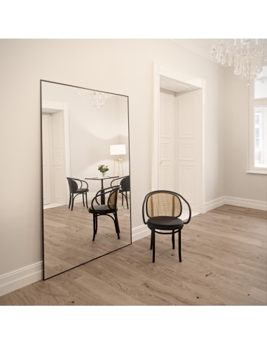 Lustro prostokątne w minimalistycznej czarnej ramie- 1201 - kolor ramy do wyboru, Lustro prostokątne : 100x200