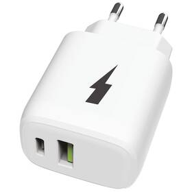 Zdjęcia - Ładowarka  sieciowa WG USB, USB-C, 30W + USB-C kabel 1m  Biała(11299)