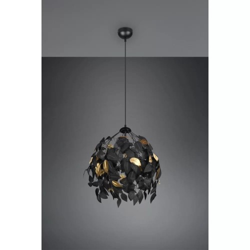Trio Rl Enzo R30781932 lampa wisząca zwis 1x28W E27 czarna
