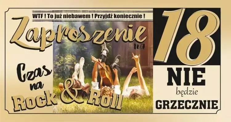 Zaproszenie Urodziny 18 (10szt) - AbCard
