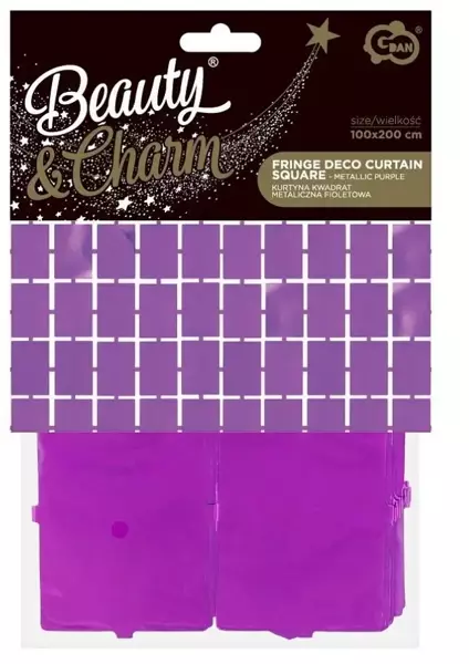 Kurtyna B&C kwadrat metaliczna fioletowa 100x200cm - Godan
