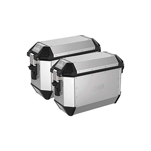 Paar Seitenkoffer Motorrad Givi Trekker Alaska Monokey Aluminium naturel 36L