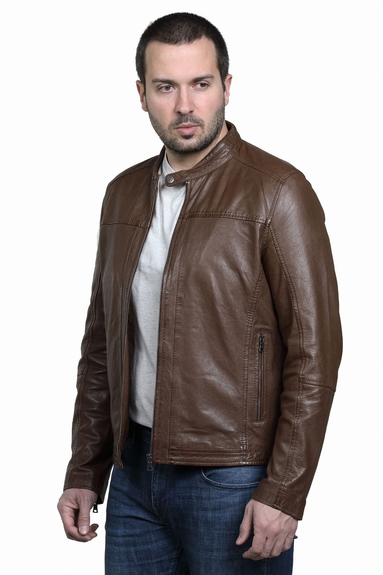 Męska kurtka skórzana PABLO (2XL) - David Ryan