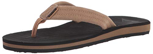 Quiksilver Carver Nubuck M męskie klapki japonki, Brązowy czarny brązowy, 44 EU