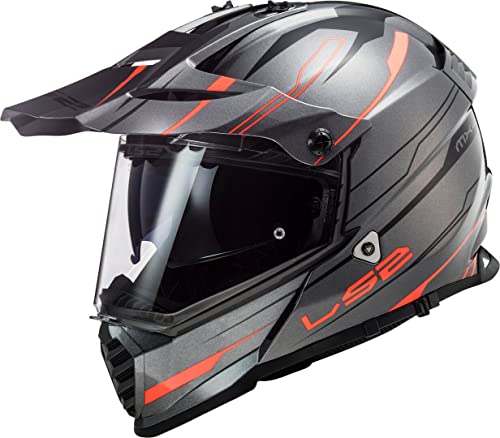 LS2, Kask motocyklowy cross Pioneer evo knight titanium orange, XXS