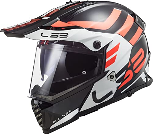 LS2, Kask motocyklowy cross Pioneer Adventurer black white, XL