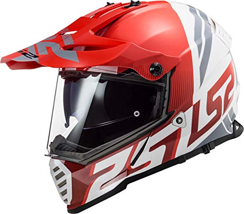 LS2, Kask motocyklowy cross Pioneer evo evolve red white, XXL